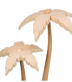 2 Palmiers En Bois Pour Décoration Crèche De Noël