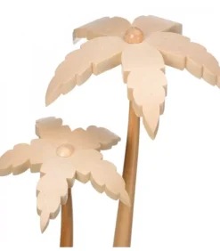 2 Palmiers En Bois Pour Décoration Crèche De Noël