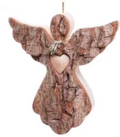 Ange De Noël A Suspendre Avec Un Coeur, 12 Cm