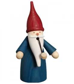 Bonhomme Fumeur Père Noël Manteau Bleu