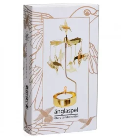 Bougeoir Carrousel Colibri En Metal Dore