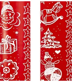 Bougie De L'Avent Graduee Rouge, 24 Jours