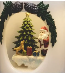 Bougie Led Père Noël Avec Petit Chien