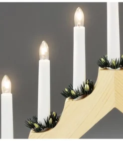 Chandelier De Noël En Bois Naturel