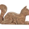 Chat En Bois Allonge, 6 Cm