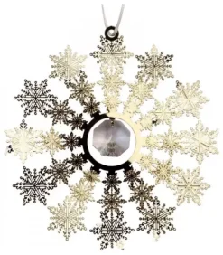 Déco Sapin Design, Flocon De Neige Avec Cristal