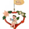 Décoration Sapin De Noël, Ange Dans Un Coeur Rouge