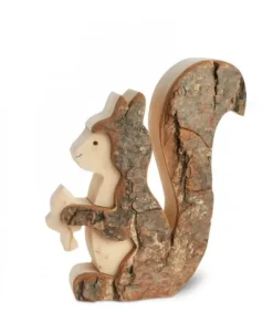 Ecureuil En Bois 10 Cm