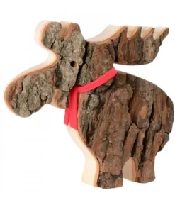 Elan En Bois Avec Noeud Rouge 14 Cm