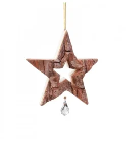Etoile En Bois Avec Cristal Swarovski