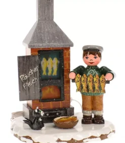 Fumoir A Poisson - Electrique - Village De Noël Miniature