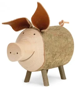 Gros Cochon En Bois, 9 Cm