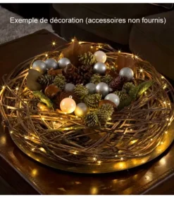 Guirlande Lumineuse Led Effet Gouttes, 50 Diodes Ambrees, Fil Noir