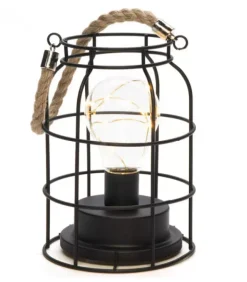 Lanterne Lumineuse A Led En Metal, Ronde, 18 Cm