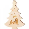 Pendentif Sapin De Noël En Bois, Crèche De Noël