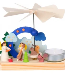 Petit Carrousel En Bois Anges Musiciens