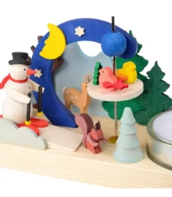 Petit Carrousel En Bois Bonhomme De Neige