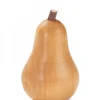 Petite Poire En Bois Poli, 4 Cm