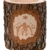 Photophore En Bois Cisele, Crèche De Noël Et Etoile