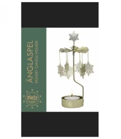 Photophore Noël Flocons Dores