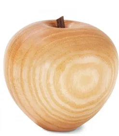 Pomme En Bois Poli, 6,5 Cm