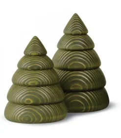 Sapin De Noël En Bois Design, 11,5 Cm, Vert