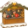 Village Noël Miniature, Chalet Marche De Noël Vendeur De Jouets